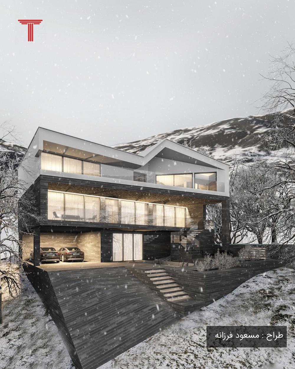 شهرک ویلایی بام مشا طراحی ویلا مدرن