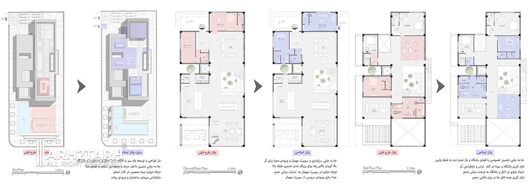 اعمال تغییرات مورد نظر کارفرما توسط معماری در مسابقات طرح تو طرح