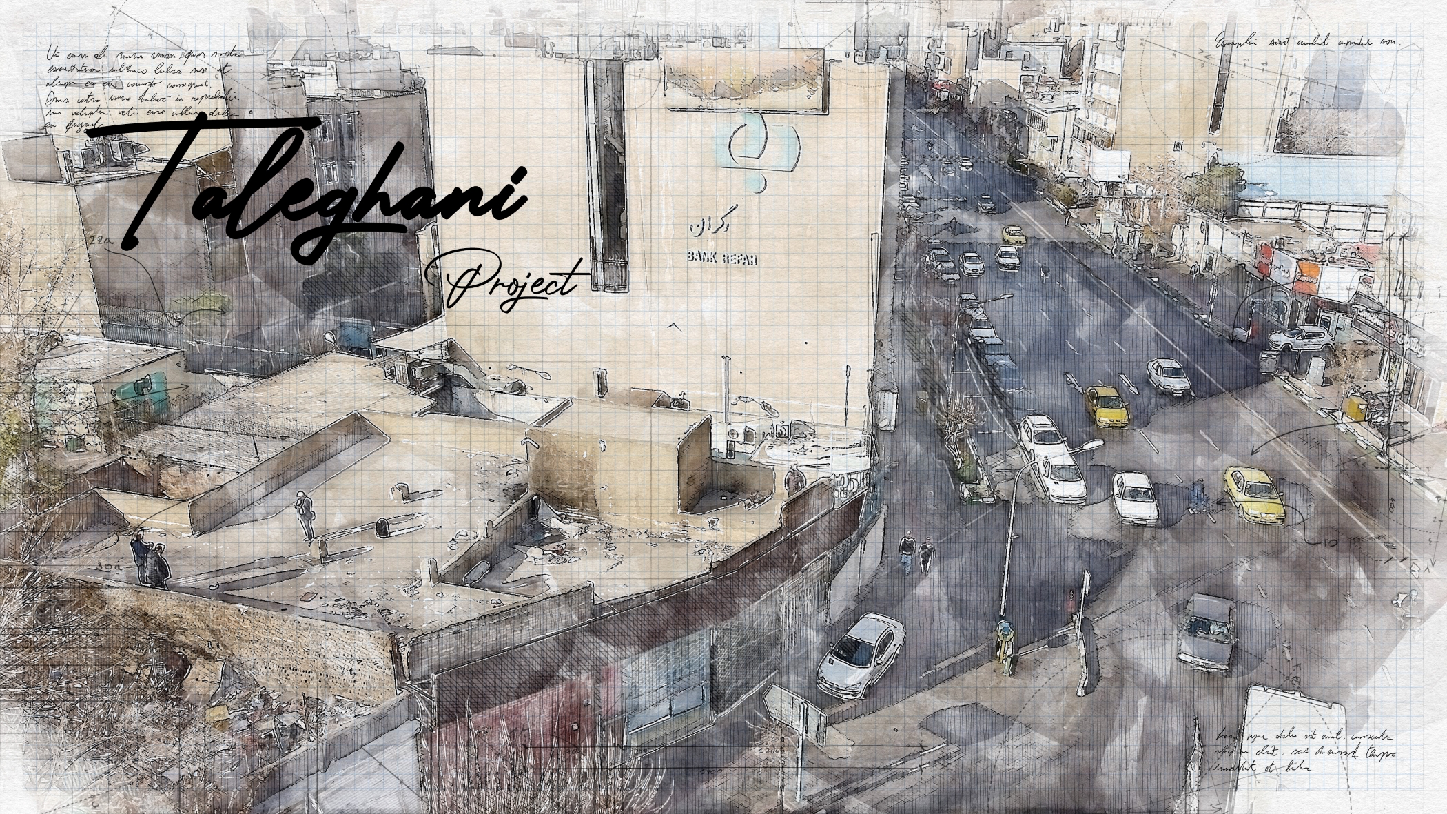 طراحی نما و پلان ساختمان تجاری اداری طالقانی