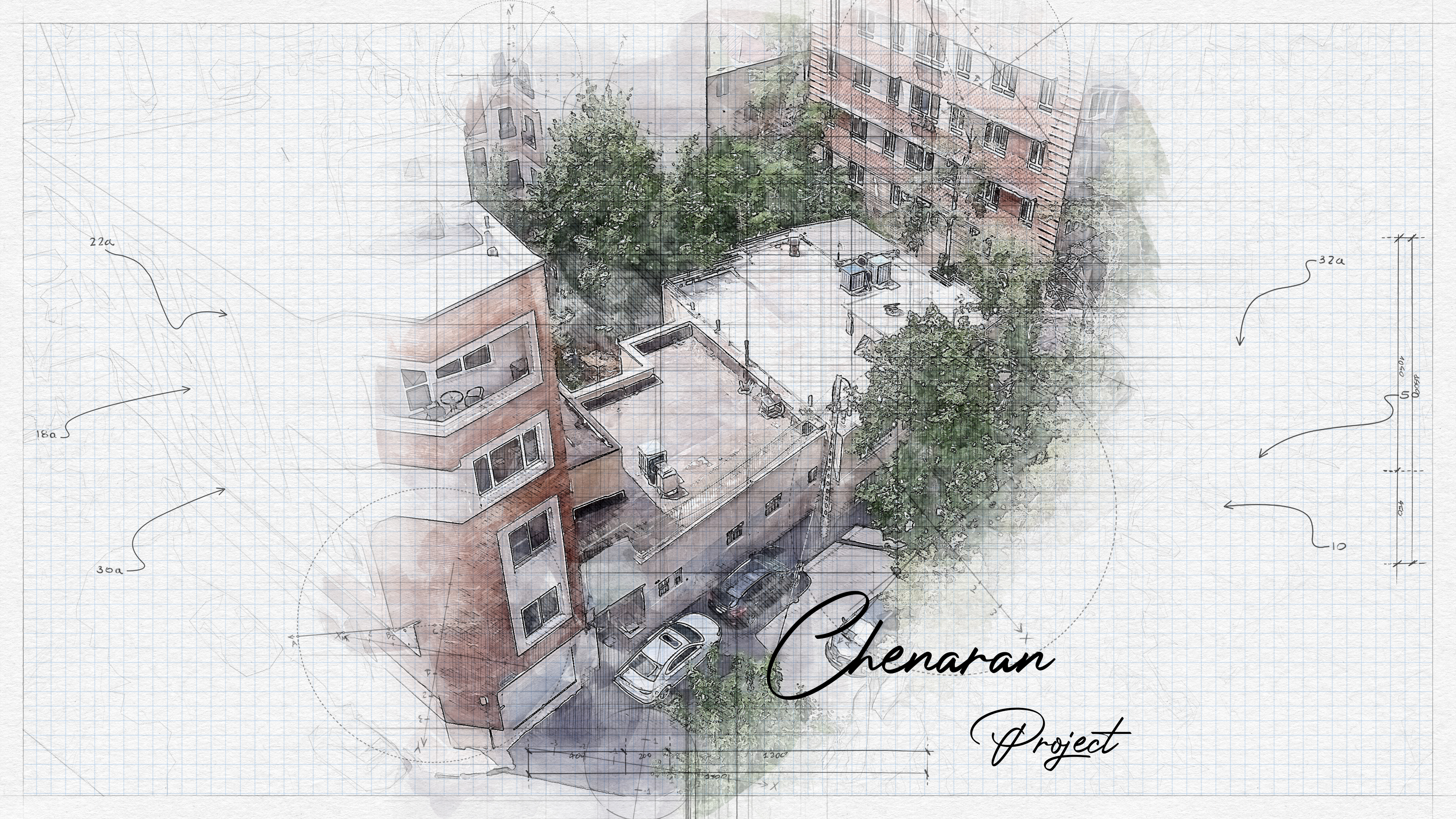 طراحی پلان و نما و روف گاردن چناران