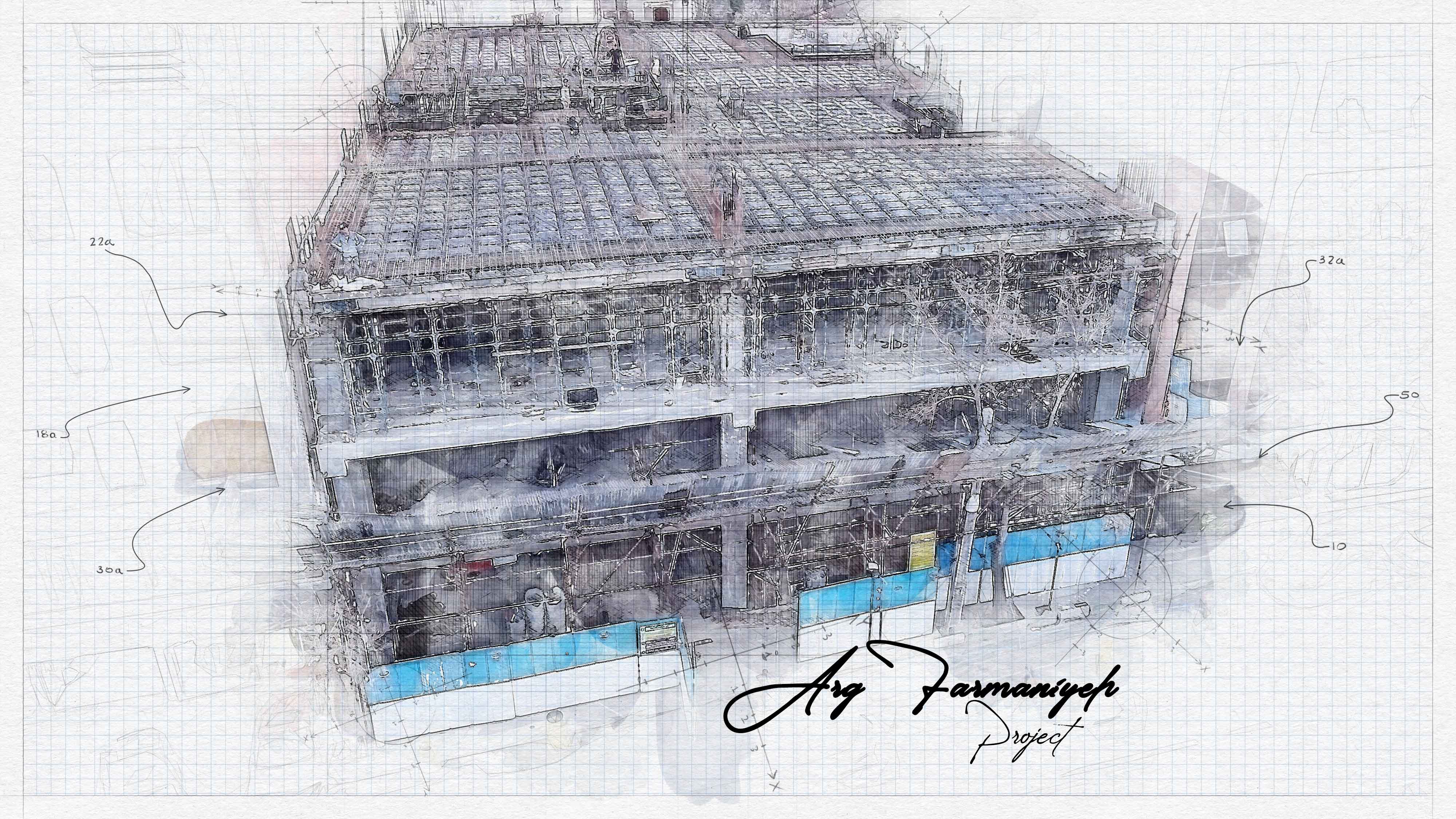 طراحی نما مجتمع مسکونی ارگ فرمانیه