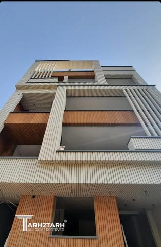 طراحی نمای آپارتمان مسکونی خانه سفید