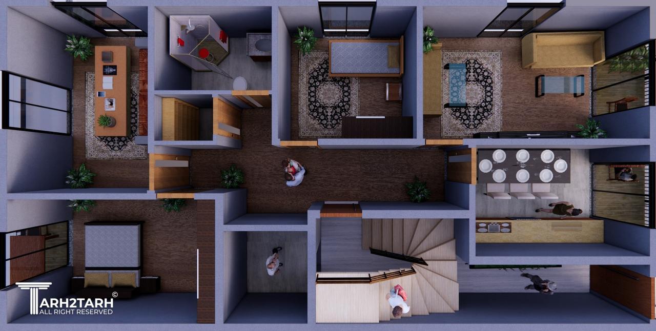 طراحی پلان پروژه 8 واحدی در ازمیر ترکیه