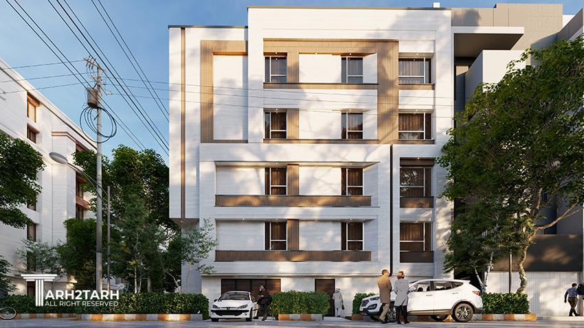 طراحی نما آپارتمان مسکونی