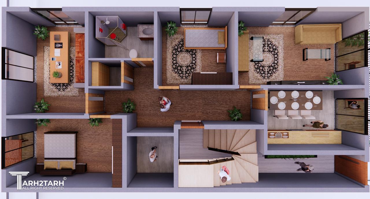 طراحی پلان پروژه 8 واحدی در ازمیر ترکیه