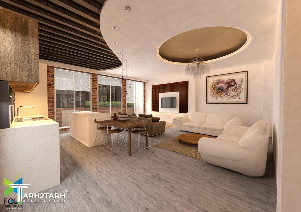 طراحی به سبک مدرن واحد 125متر مربعی