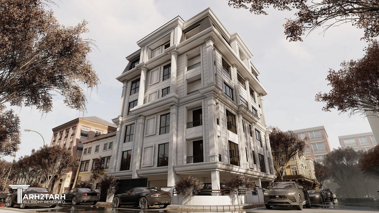 طراحی نما نئوکلاسیک نمک آبرود