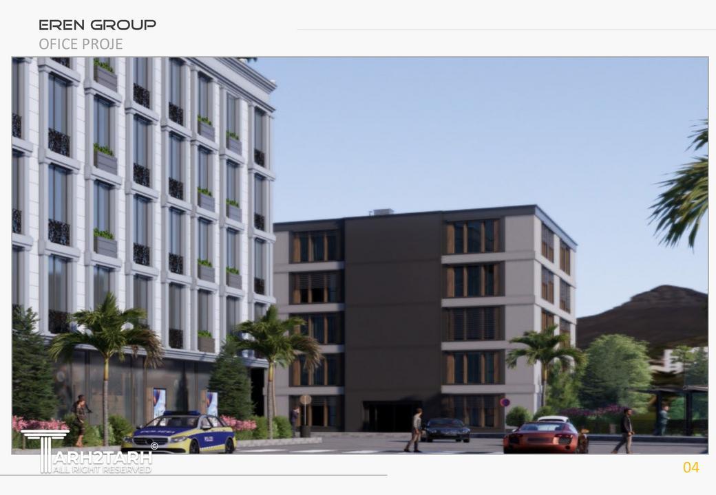 طراحی نما و پلان اداری