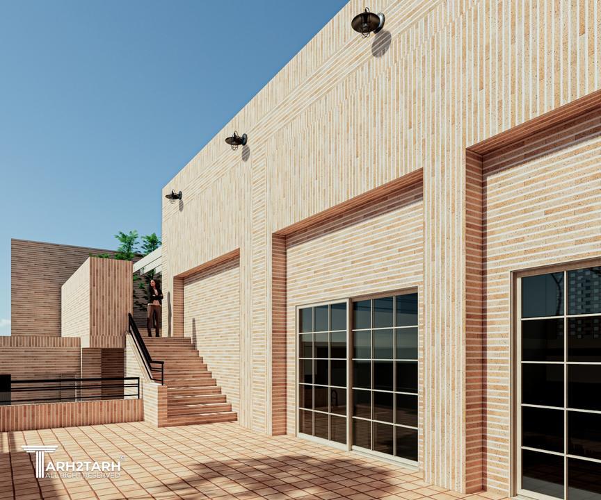 رندر از نمای ساختمان