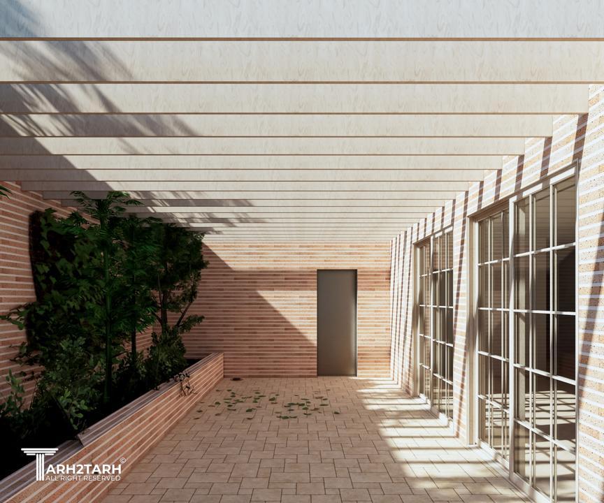 رندر از حیاط تراز 3
