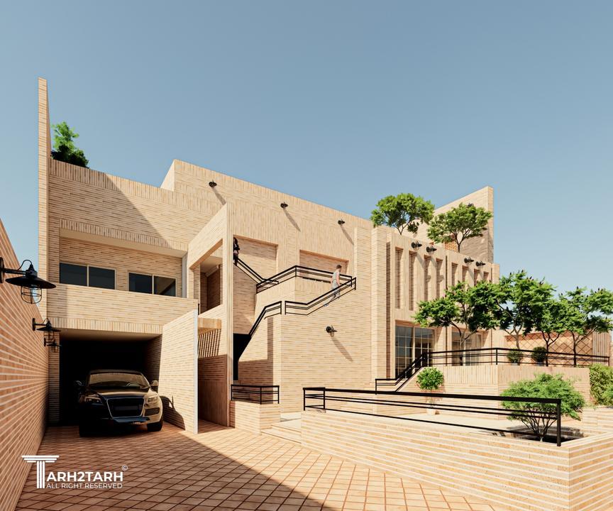 رندر از نمای ساختمان