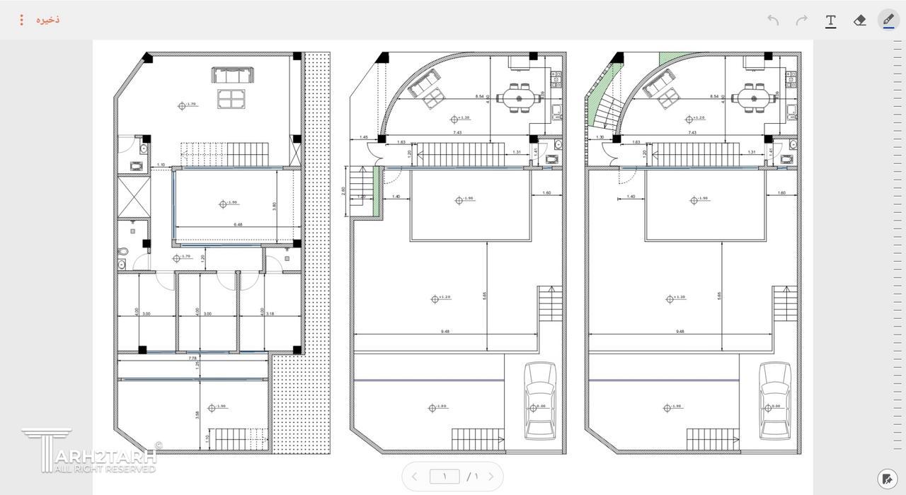 خانه ای زمین پناه با حیاط مرکری