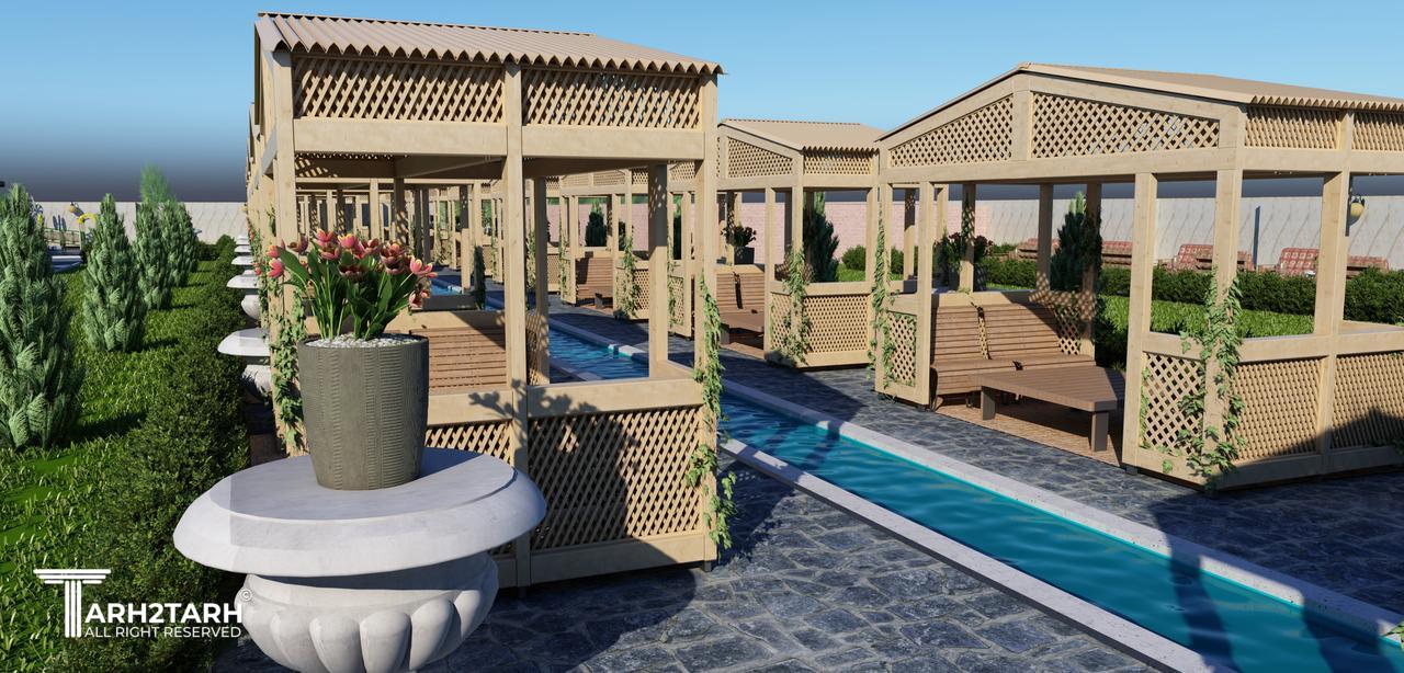 طراحی رستوران باغ 