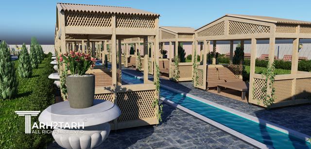 طراحی رستوران باغ 