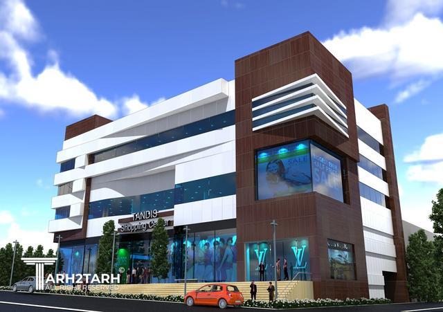 طراحی  نمای مجتمع تجاری پردیس