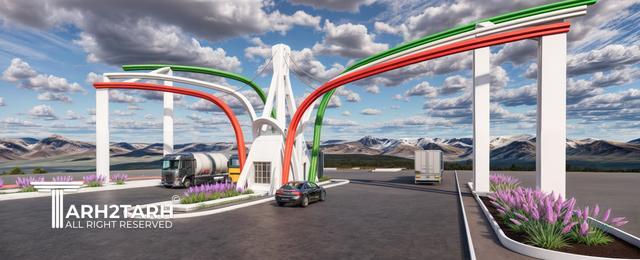 طراحی سر درب شماره 2 منطقه ویژه اقتصادی شهرکرد