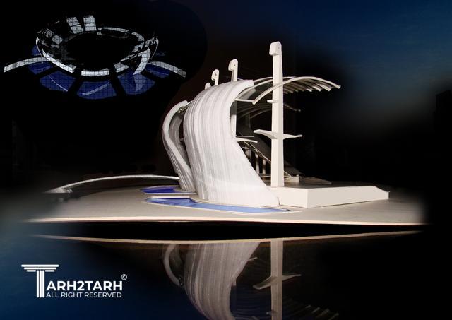 استادیوم 15000 نفره بندر انزلی با کانسپت گل نیلوفر آبی