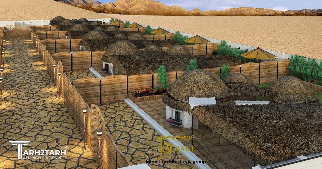 طراحی شهرک ویلایی به سبک سنتی با استفاده از متریال طبیعی با نگاهی بر کپر های جنوب ایران ضمن بهینه سازی فضای داخلی و محوطه طراحی شده است