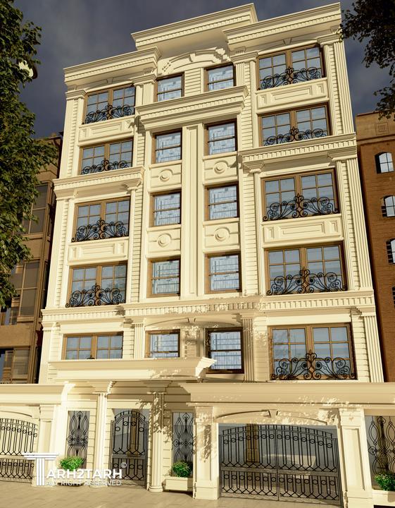 طراحی نما ساختمان 10 واحدی