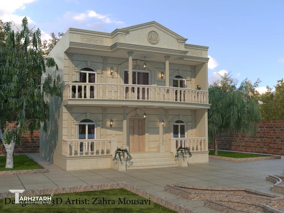 طراحی نمای ویلا ساری