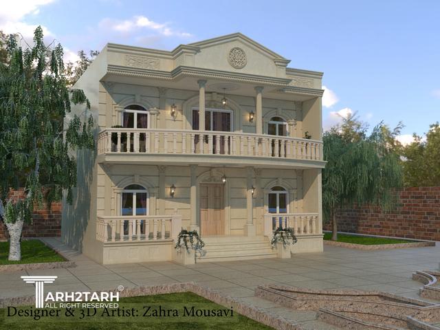 طراحی نمای ویلا ساری