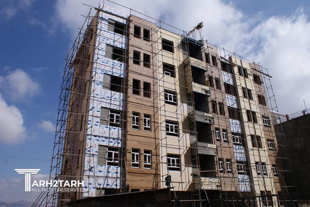 طراحی نمای مجتمع 52 واحدی مسکونی یاس 