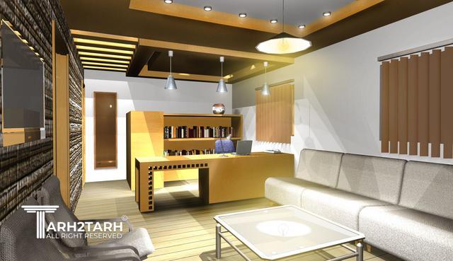 طراحی دکوراسیون اتاق منشی مطب دندانپزشکی