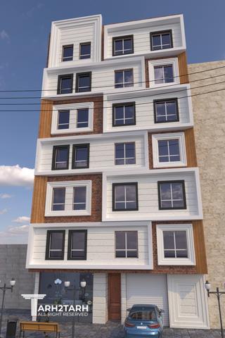 طراحی نمای مسکونی 7 طبقه