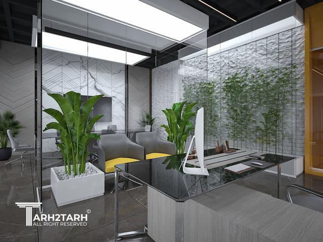 طراحی داخلی قسمت اداری هایپر مارکت