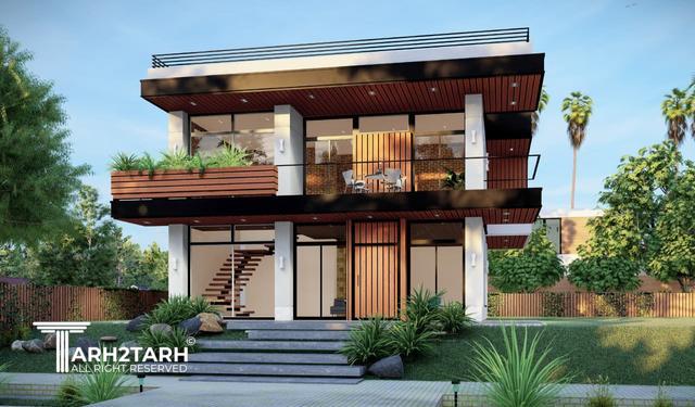 طراحی نمای ویلا  