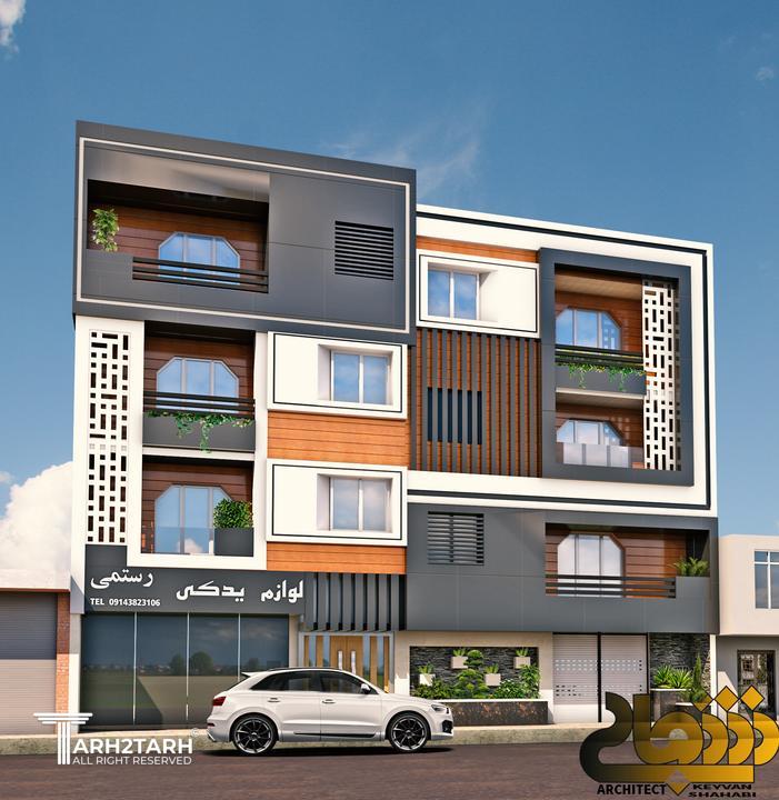 طراحی نما مسکونی تجاری