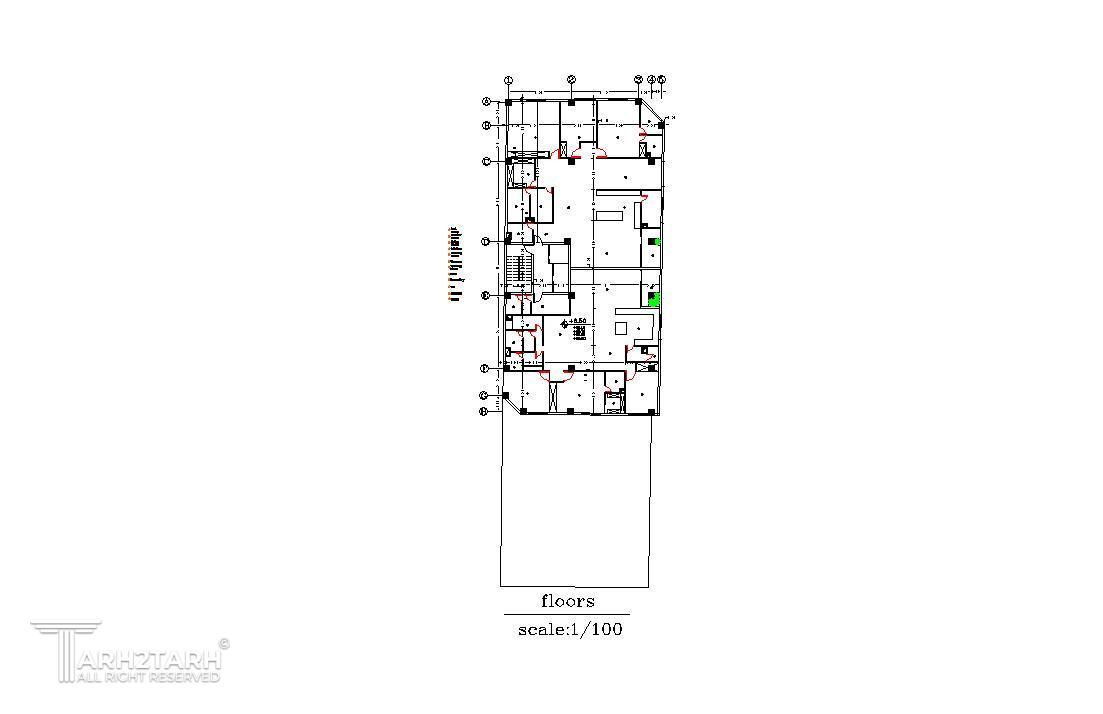 پلان اندازه گذاری طبقات