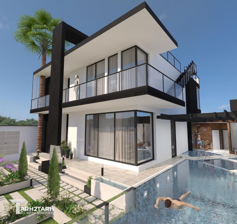 بنای اصلی.متریال میکروسمنت و سنگ و شیشه