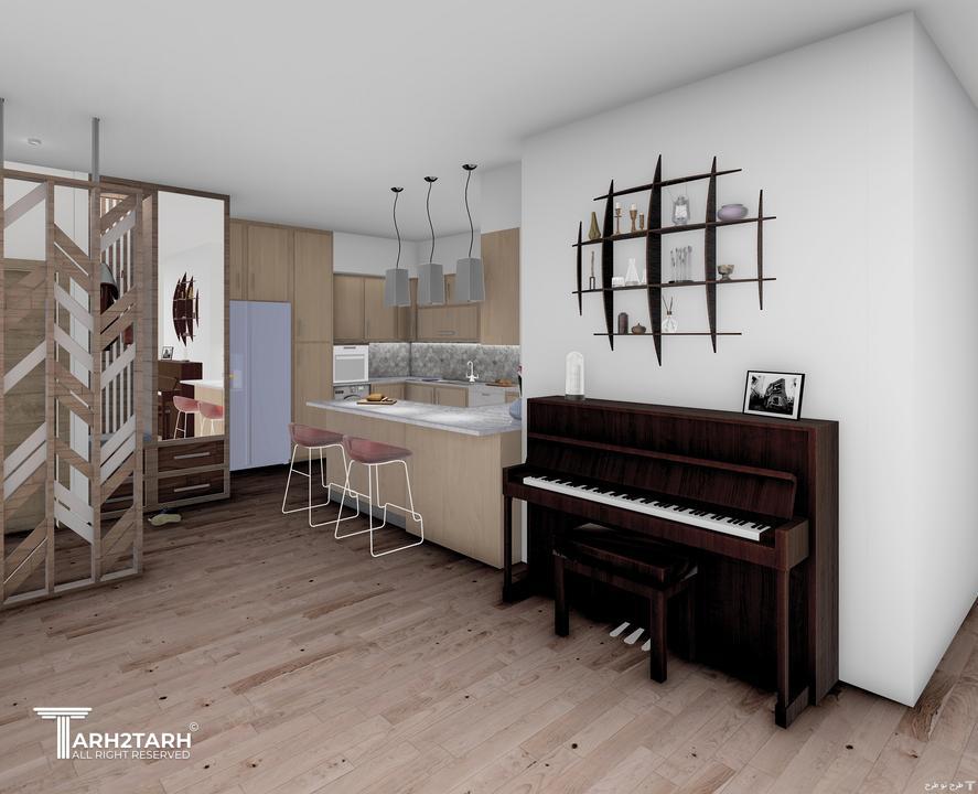 جانمایی دکور و پیانو