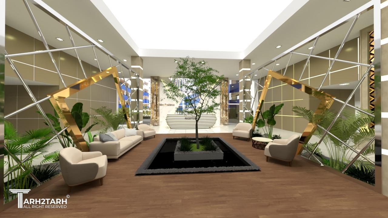 طراحی لابی مجتمع مسکونی 