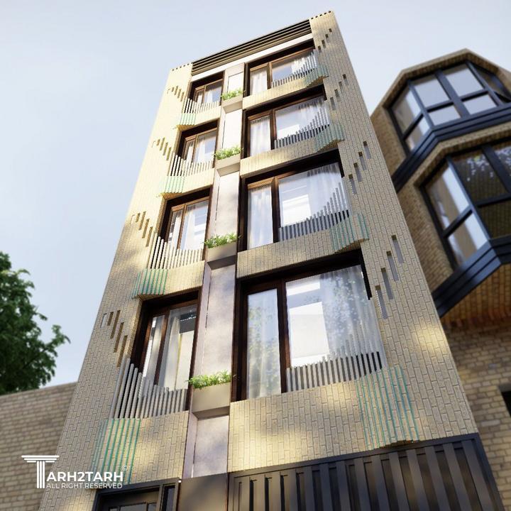 طراحی نمای آپارتمانی چیذر