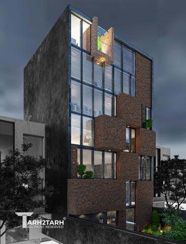 طراحی نمای ساختمان اداری