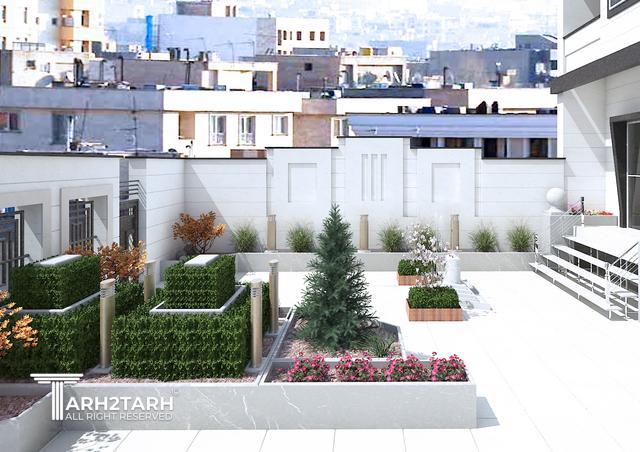 طراحی حیاط و لابی های آسانسور و اصلی شرکت مشیران