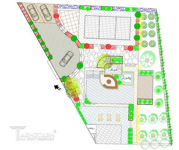 طراحی محوطه سازی و استخر مدرن