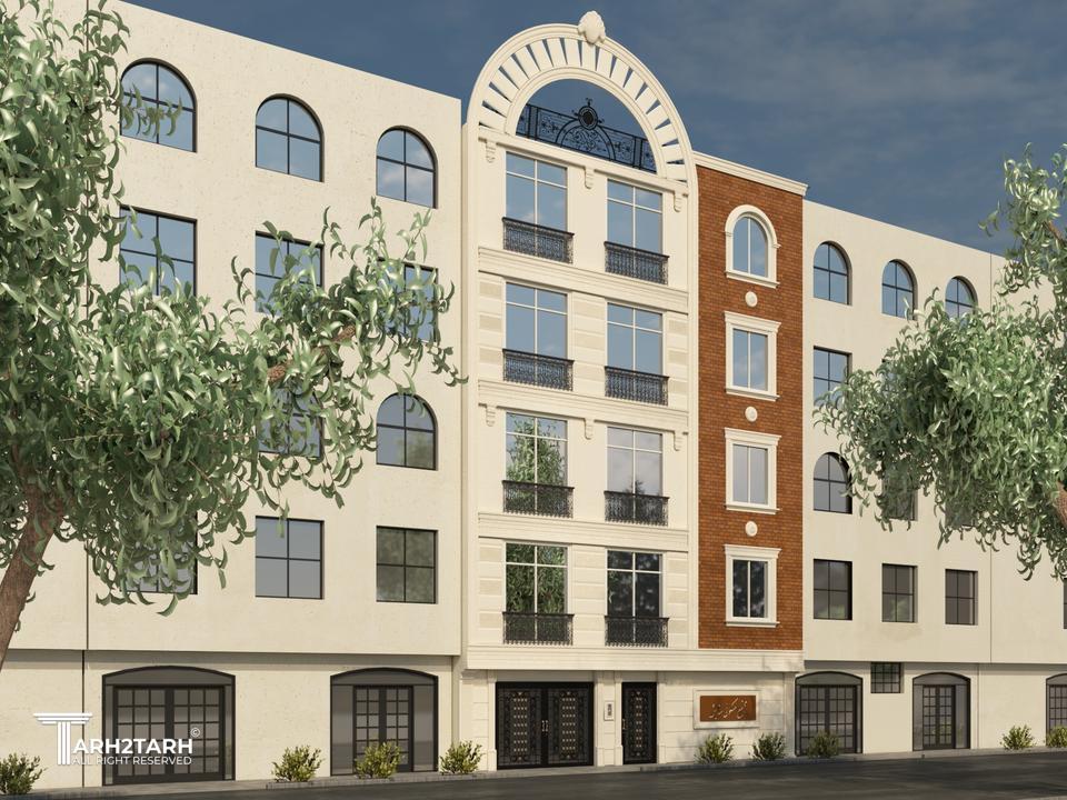 نمای ترکیبی سنگ و آجر
