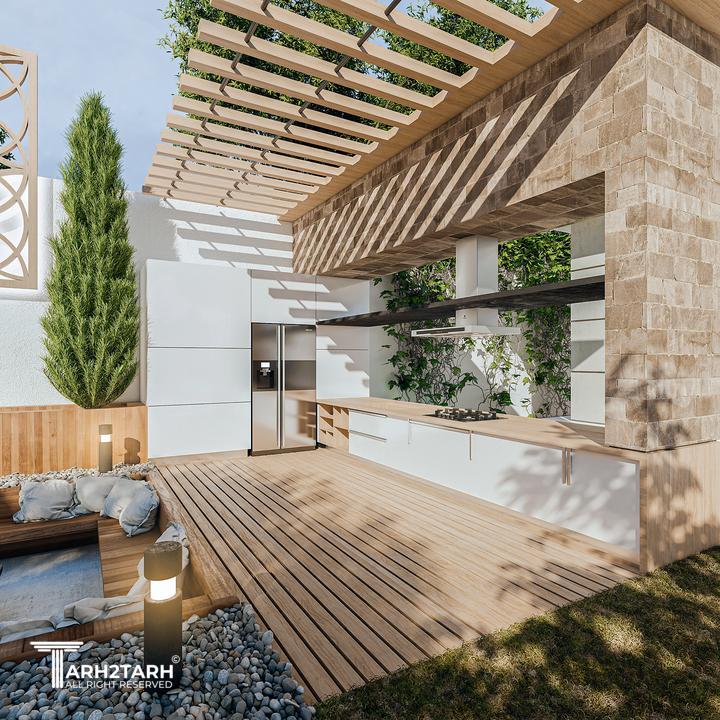 طراحی فضای سبز باغ ویلای قزوین