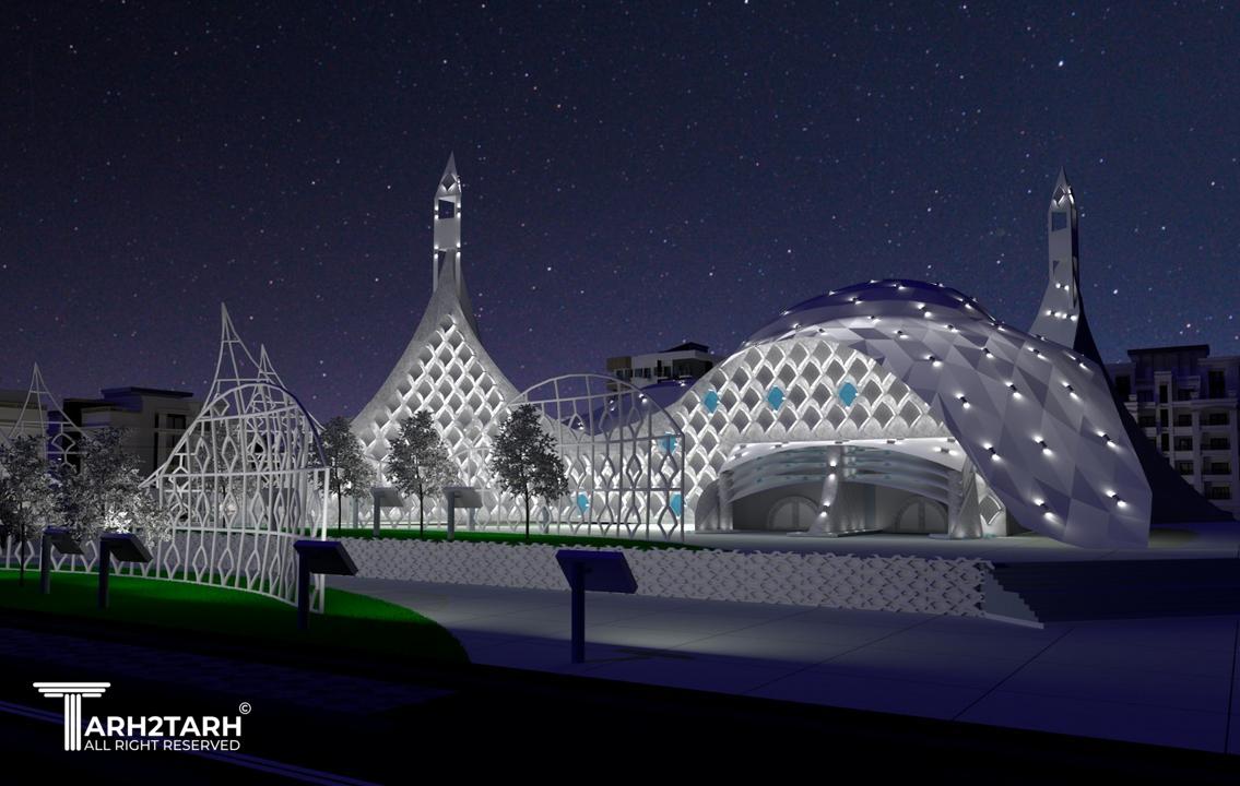 مسجد مدرن با تلفیقی از المان های مسجد و سبک مدرن