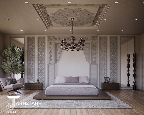 طراحی داخلی اتاق خواب سبک سنتی