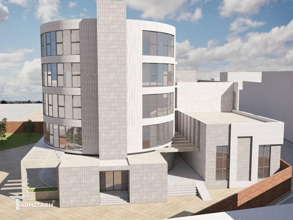 نمای 3بعدی از ضلع غربی  پروژه