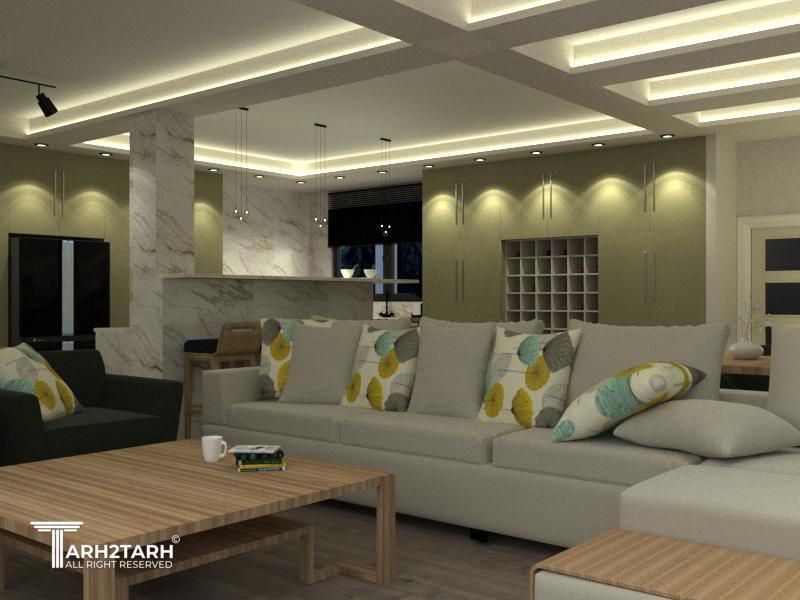 نشیمن و آشپزخانه خانه کریمی