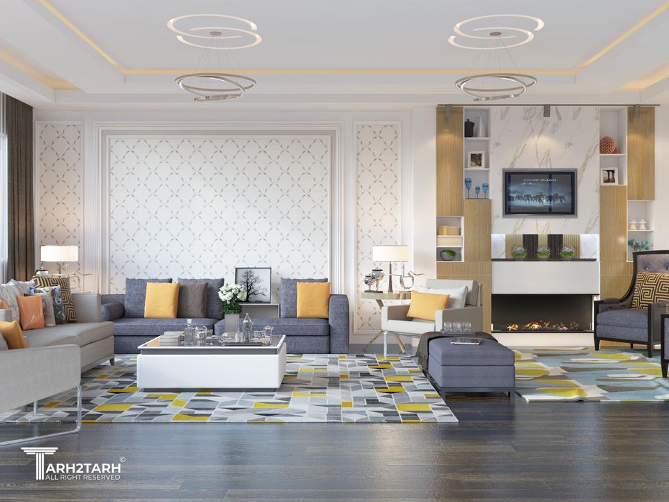 طراحی دیوار شامل قاب بندی