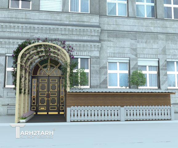 طراحی ورودی وپلان پیش فضای خوابگاه برای کافه