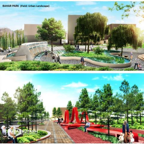 طراحی معماری منظر پارک بهار