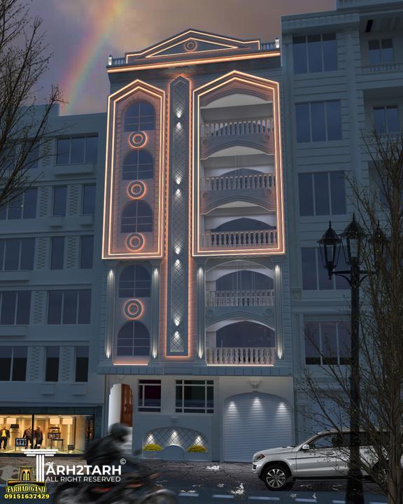 نمای شمالی-شب