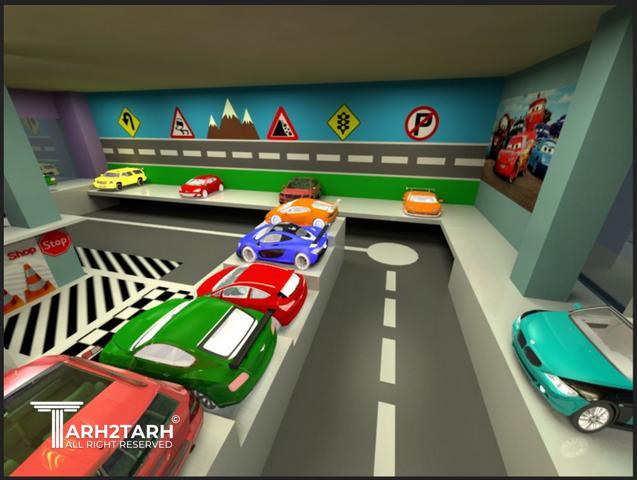 طراحی داخلی فروشگاه ماشین های شارژی